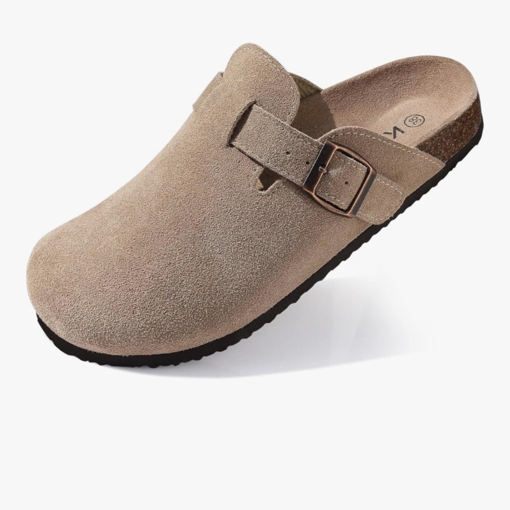 Women's Tan Suede Mules